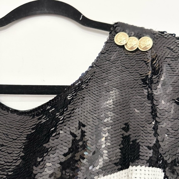 J crew sequin mini dress size XS stripes nautical quiet luxury contemporary - Picture 2 of 5